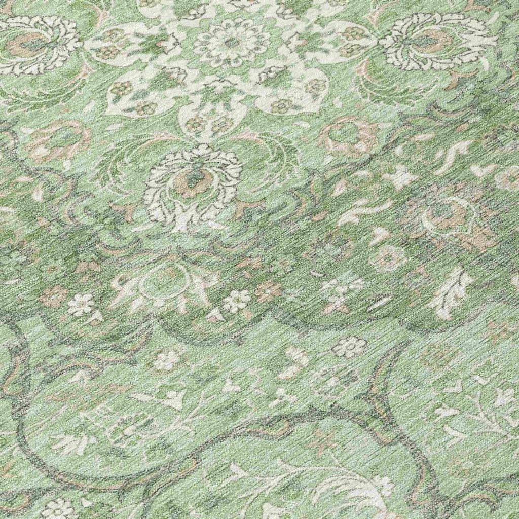 LOOMLAN Rugs Braeor Green Washable Indoor-Outdoor Rug
