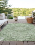 LOOMLAN Rugs Braeor Green Washable Indoor-Outdoor Rug