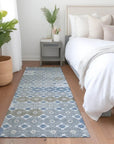 LOOMLAN Rugs Braeyn Blue Washable Indoor-Outdoor Rug