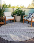 LOOMLAN Rugs Braeyn Purple Washable Indoor-Outdoor Rug