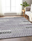 LOOMLAN Rugs Braeyn Purple Washable Indoor-Outdoor Rug
