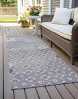 LOOMLAN Rugs Braeyn Purple Washable Indoor-Outdoor Rug