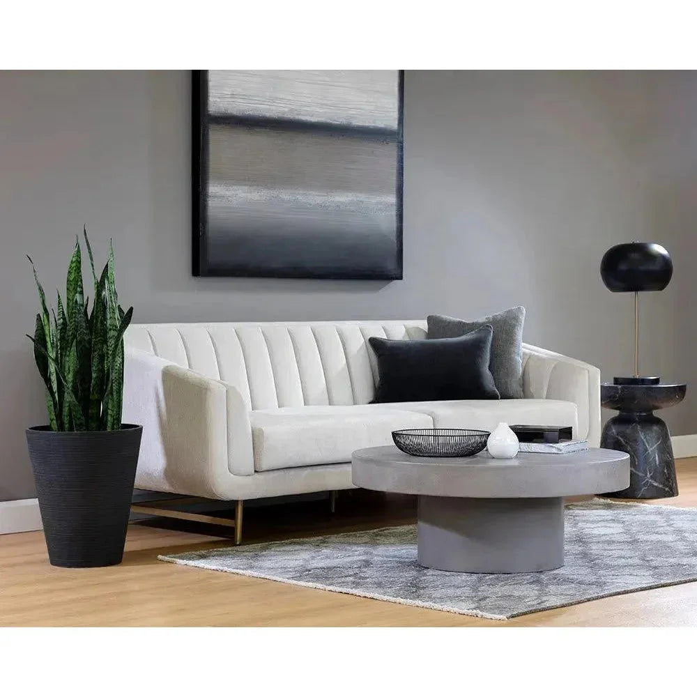 SUNPAN Brando Concrete Outdoor Round Coffee Table