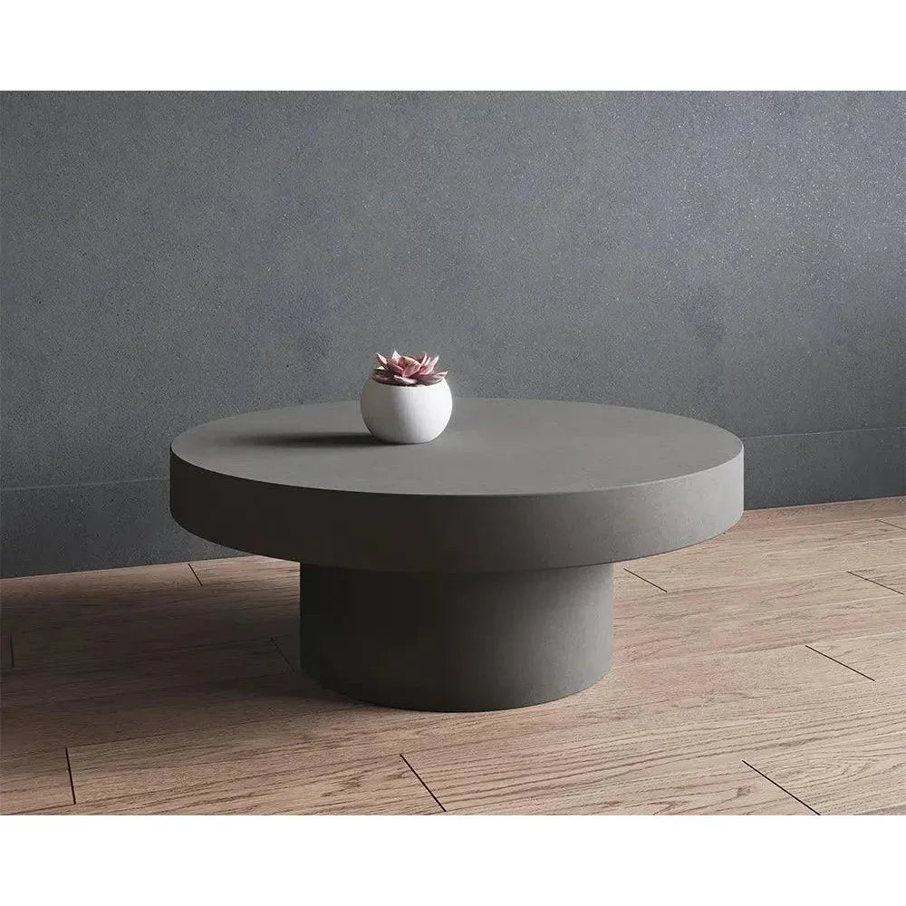 SUNPAN Brando Concrete Outdoor Round Coffee Table