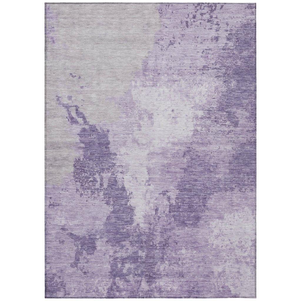 LOOMLAN Rugs Bravari Purple Washable Indoor-Outdoor Rug