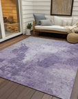 LOOMLAN Rugs Bravari Purple Washable Indoor-Outdoor Rug