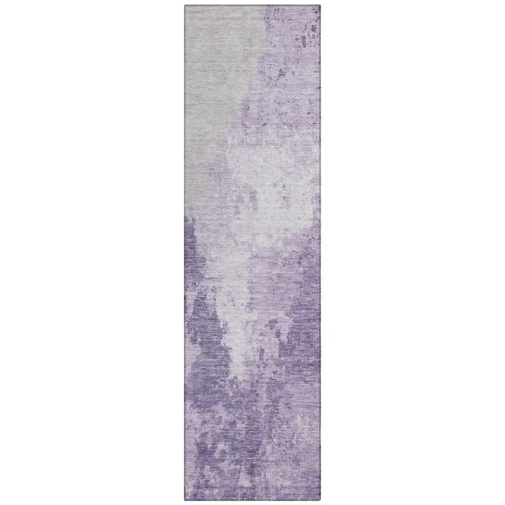 LOOMLAN Rugs Bravari Purple Washable Indoor-Outdoor Rug