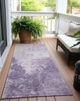LOOMLAN Rugs Bravari Purple Washable Indoor-Outdoor Rug