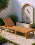 Zuo Modern Breath Rattan Weave Outdoor Chaise Lounge