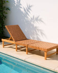Zuo Modern Breath Rattan Weave Outdoor Chaise Lounge