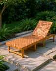 Zuo Modern Breath Rattan Weave Outdoor Chaise Lounge