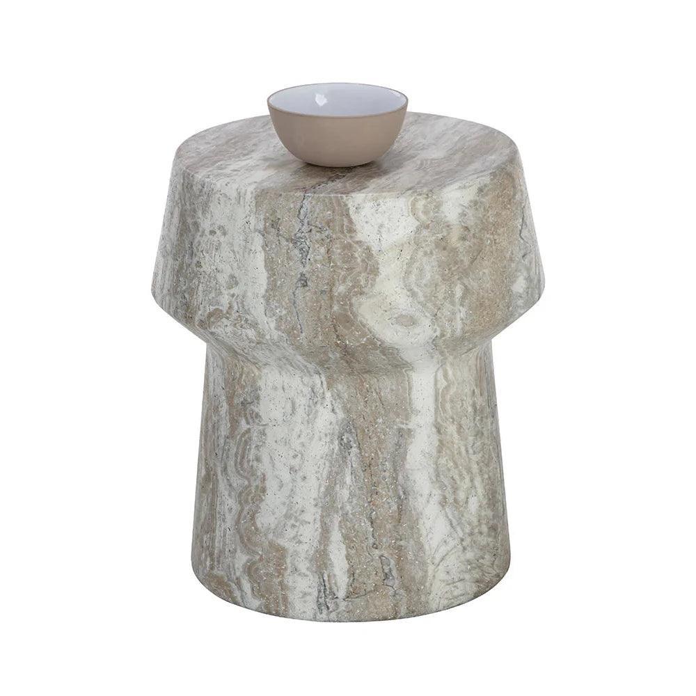 Brie End Table - Contemporary Grey Concrete - LOOMLAN - SUNPAN - Side Tables