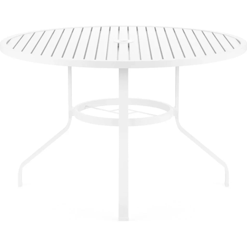 Bristol Aluminum Round Outdoor Dining Table-Outdoor Dining Tables-Sunset West-LOOMLAN