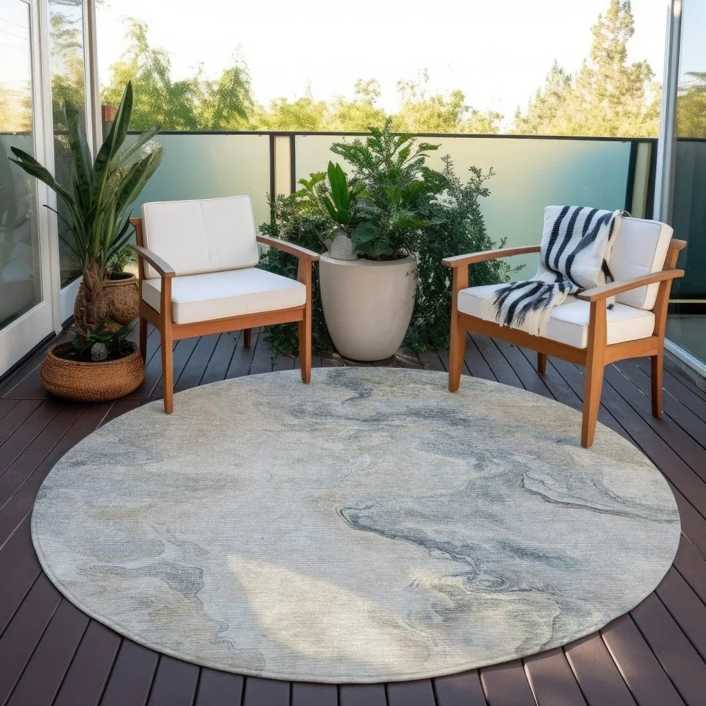 LOOMLAN Rugs Caelanor Brown Washable Indoor-Outdoor Rug