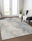 LOOMLAN Rugs Caelanor Brown Washable Indoor-Outdoor Rug