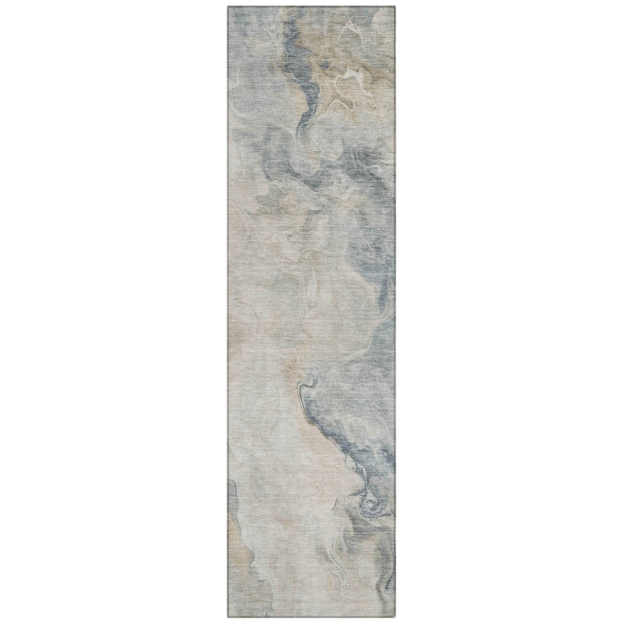 LOOMLAN Rugs Caelanor Brown Washable Indoor-Outdoor Rug
