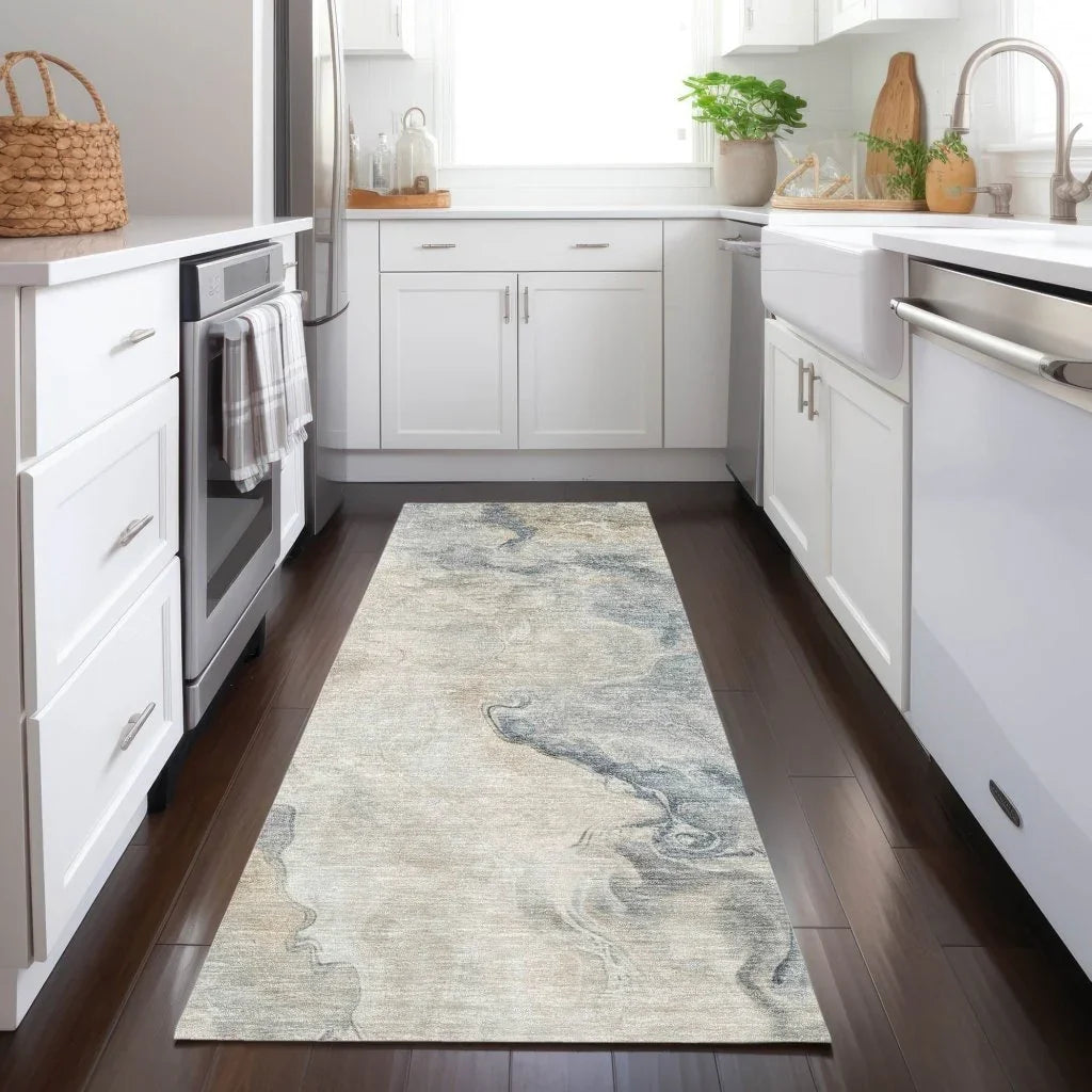 LOOMLAN Rugs Caelanor Brown Washable Indoor-Outdoor Rug