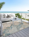 LOOMLAN Rugs Caelanor Teal Washable Indoor-Outdoor Rug
