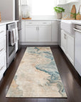 LOOMLAN Rugs Caelanor Teal Washable Indoor-Outdoor Rug