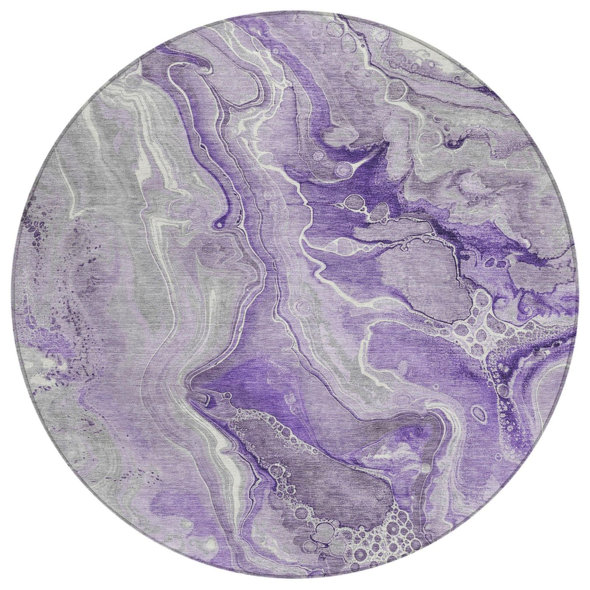 LOOMLAN Rugs Caelara Purple Washable Indoor-Outdoor Rug
