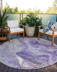 LOOMLAN Rugs Caelara Purple Washable Indoor-Outdoor Rug