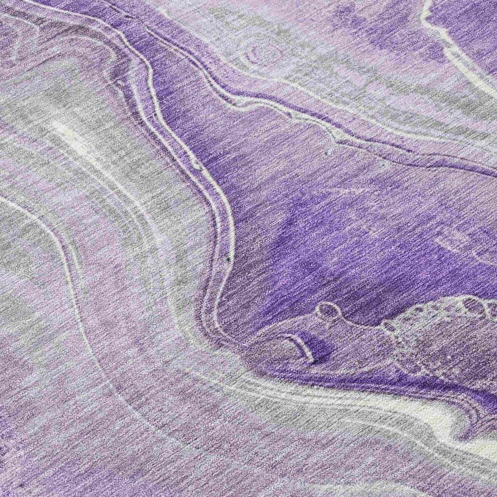 LOOMLAN Rugs Caelara Purple Washable Indoor-Outdoor Rug