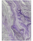 LOOMLAN Rugs Caelara Purple Washable Indoor-Outdoor Rug