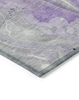 LOOMLAN Rugs Caelara Purple Washable Indoor-Outdoor Rug