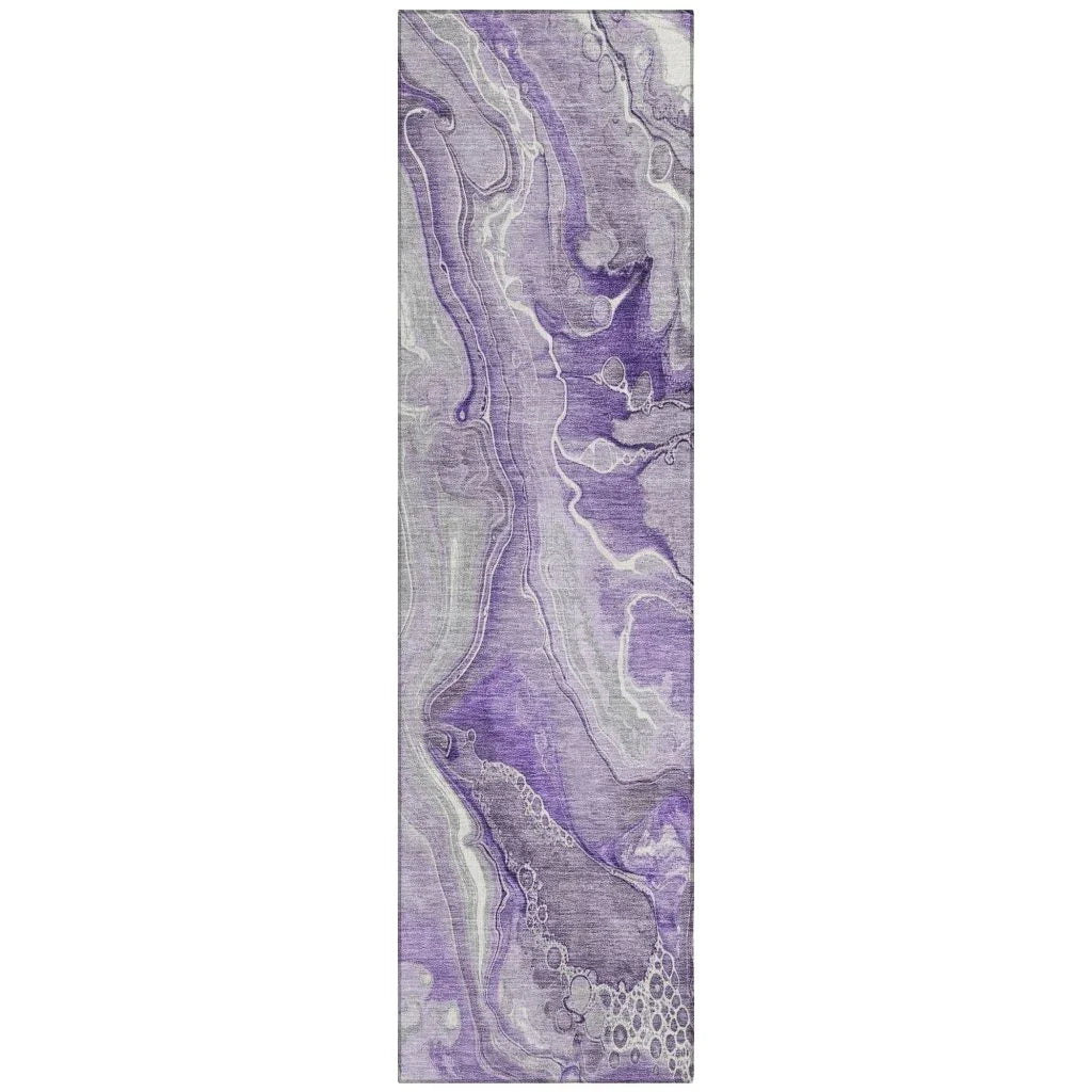 LOOMLAN Rugs Caelara Purple Washable Indoor-Outdoor Rug