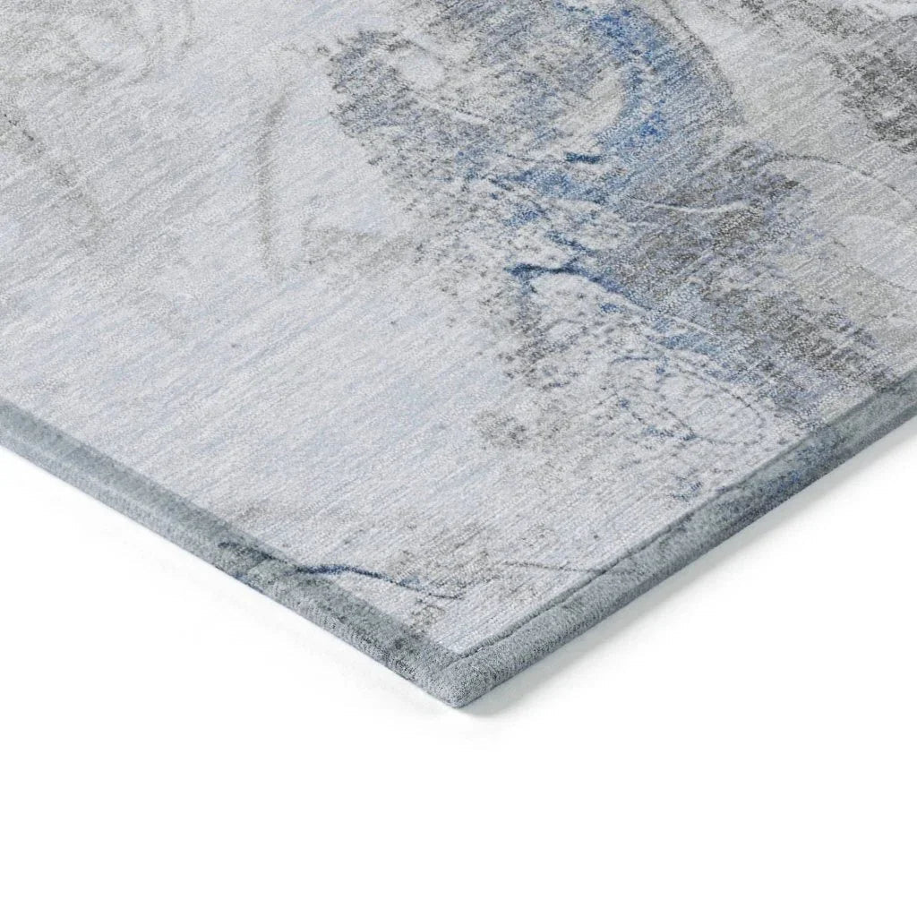 LOOMLAN Rugs Caelaris Blue Washable Indoor-Outdoor Rug