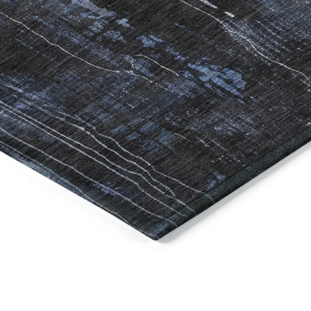 LOOMLAN Rugs Caelion Blue Washable Indoor-Outdoor Rug