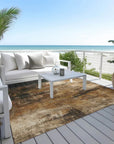 LOOMLAN Rugs Caelion Brown Washable Indoor-Outdoor Rug