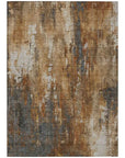LOOMLAN Rugs Caelion Orange Washable Indoor-Outdoor Rug