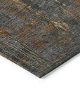 LOOMLAN Rugs Caelion Orange Washable Indoor-Outdoor Rug