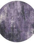 LOOMLAN Rugs Caelion Purple Washable Indoor-Outdoor Rug