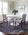 LOOMLAN Rugs Caelion Purple Washable Indoor-Outdoor Rug