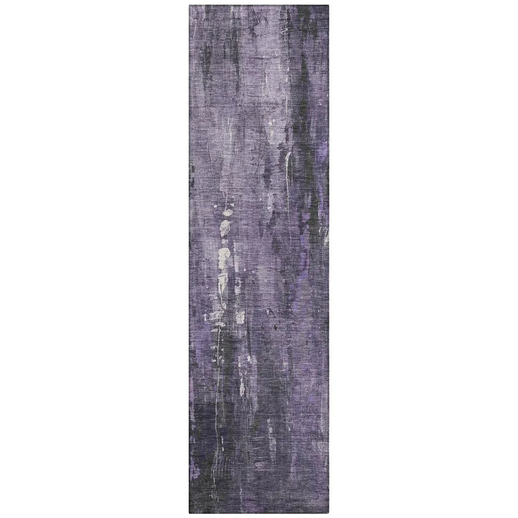 LOOMLAN Rugs Caelion Purple Washable Indoor-Outdoor Rug