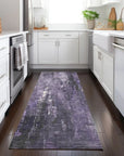 LOOMLAN Rugs Caelion Purple Washable Indoor-Outdoor Rug