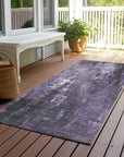 LOOMLAN Rugs Caelion Purple Washable Indoor-Outdoor Rug