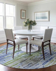 LOOMLAN Rugs Caelira Blue Washable Indoor-Outdoor Rug