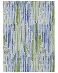 LOOMLAN Rugs Caelira Blue Washable Indoor-Outdoor Rug