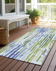 LOOMLAN Rugs Caelira Blue Washable Indoor-Outdoor Rug