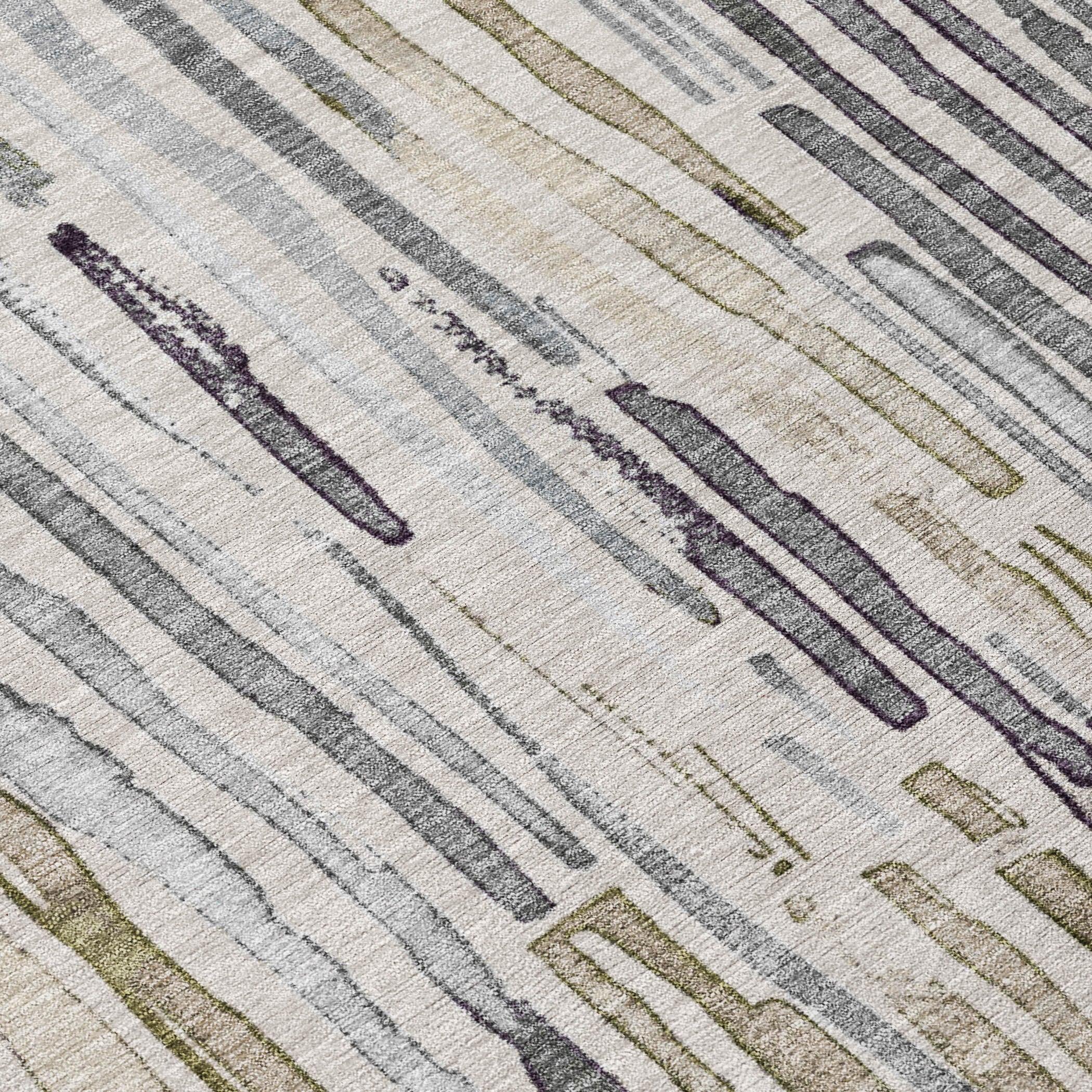 LOOMLAN Rugs Caelira Brown Washable Indoor-Outdoor Rug