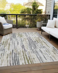 LOOMLAN Rugs Caelira Brown Washable Indoor-Outdoor Rug