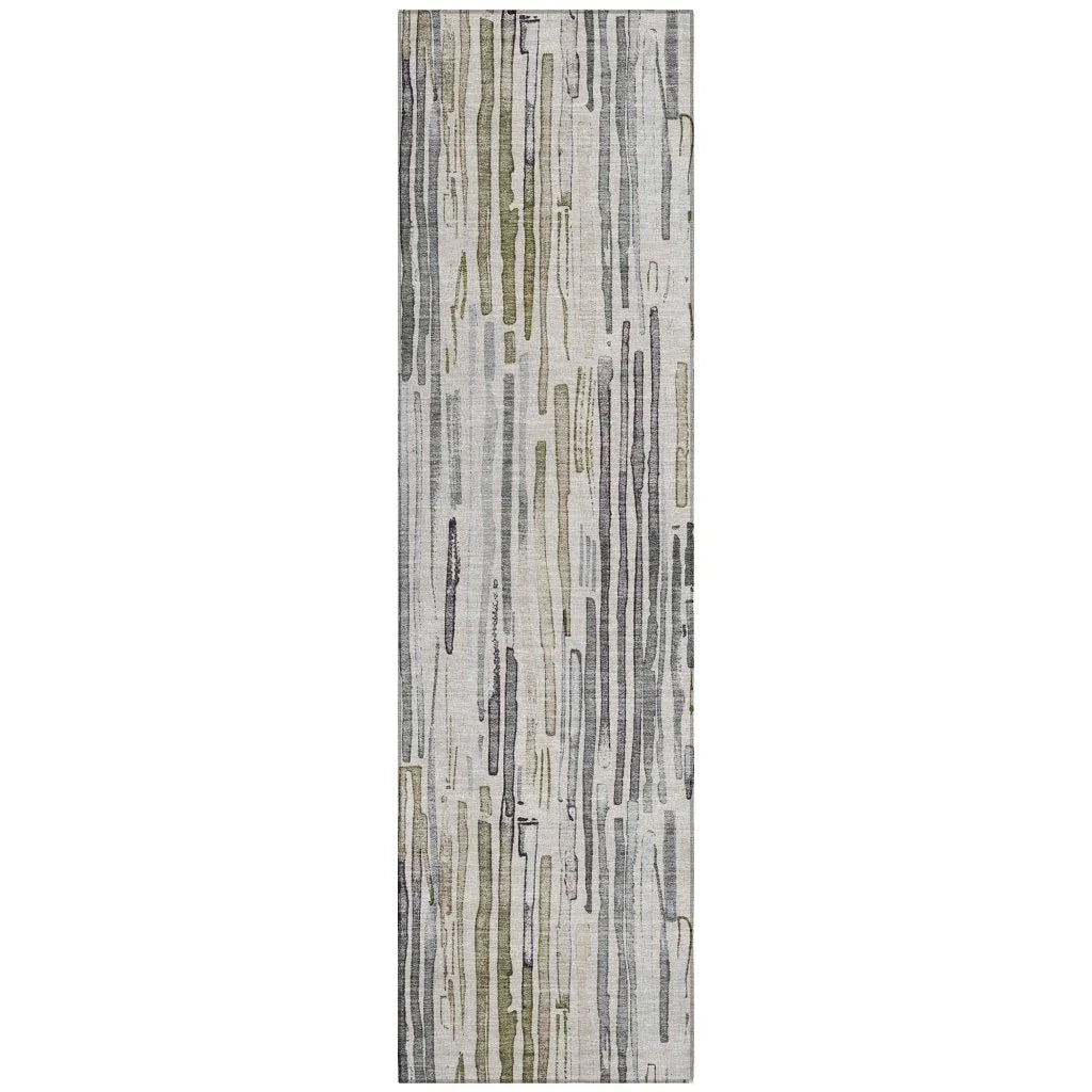LOOMLAN Rugs Caelira Brown Washable Indoor-Outdoor Rug