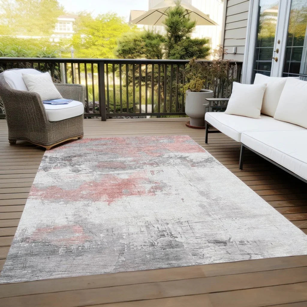 LOOMLAN Rugs Caelius Orange Washable Indoor-Outdoor Rug