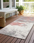 LOOMLAN Rugs Caelius Orange Washable Indoor-Outdoor Rug