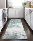 LOOMLAN Rugs Caelius Teal Washable Indoor-Outdoor Rug