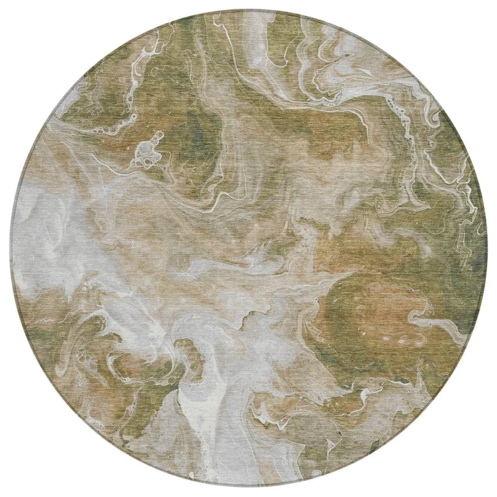 LOOMLAN Rugs Caelor Brown Washable Indoor-Outdoor Rug