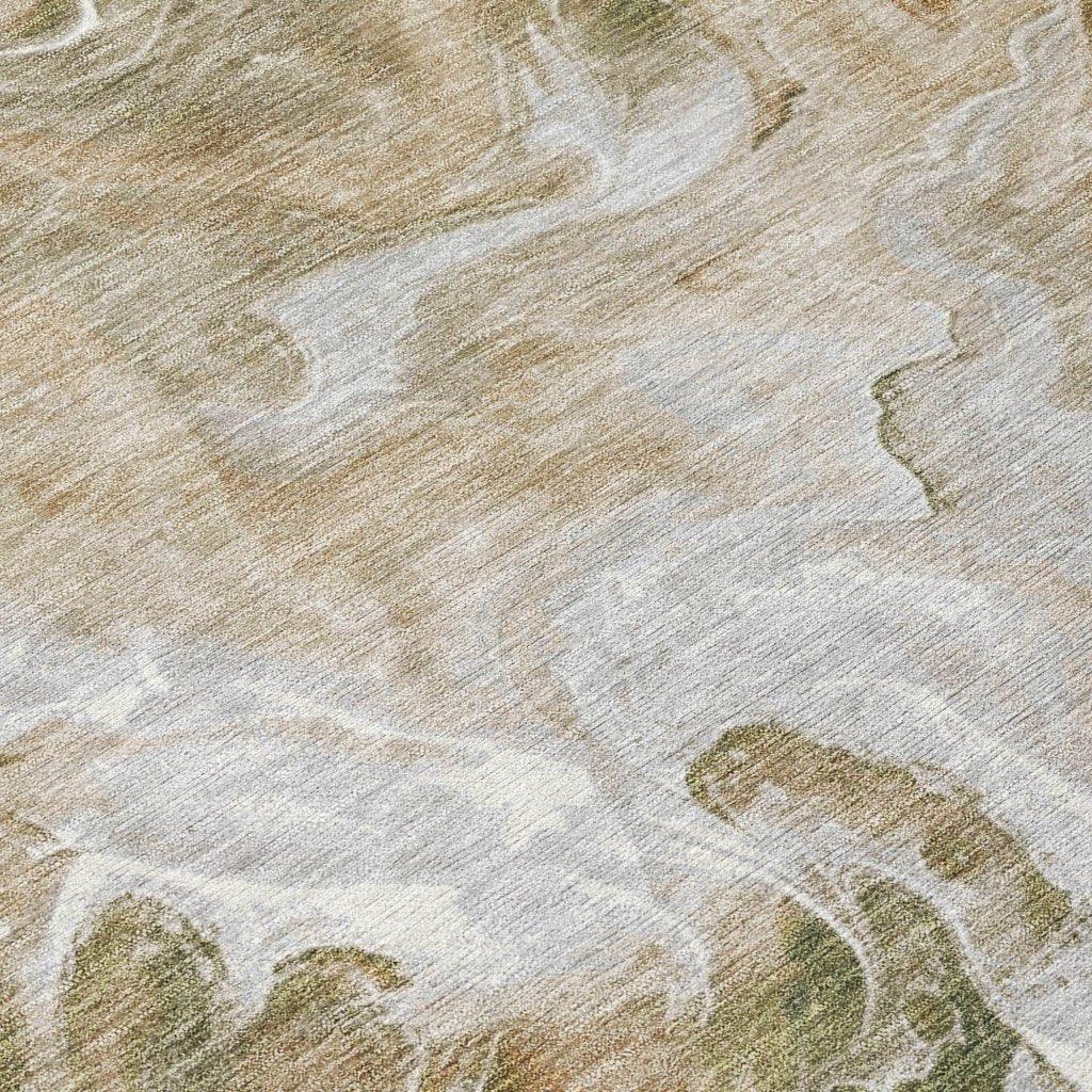 LOOMLAN Rugs Caelor Brown Washable Indoor-Outdoor Rug